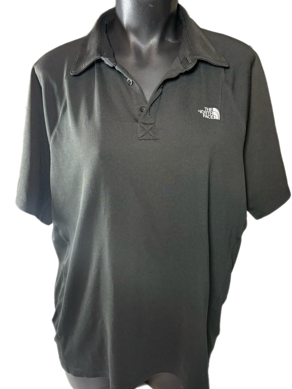 The North Face Black Short Sleeve Polo Tee with Logo